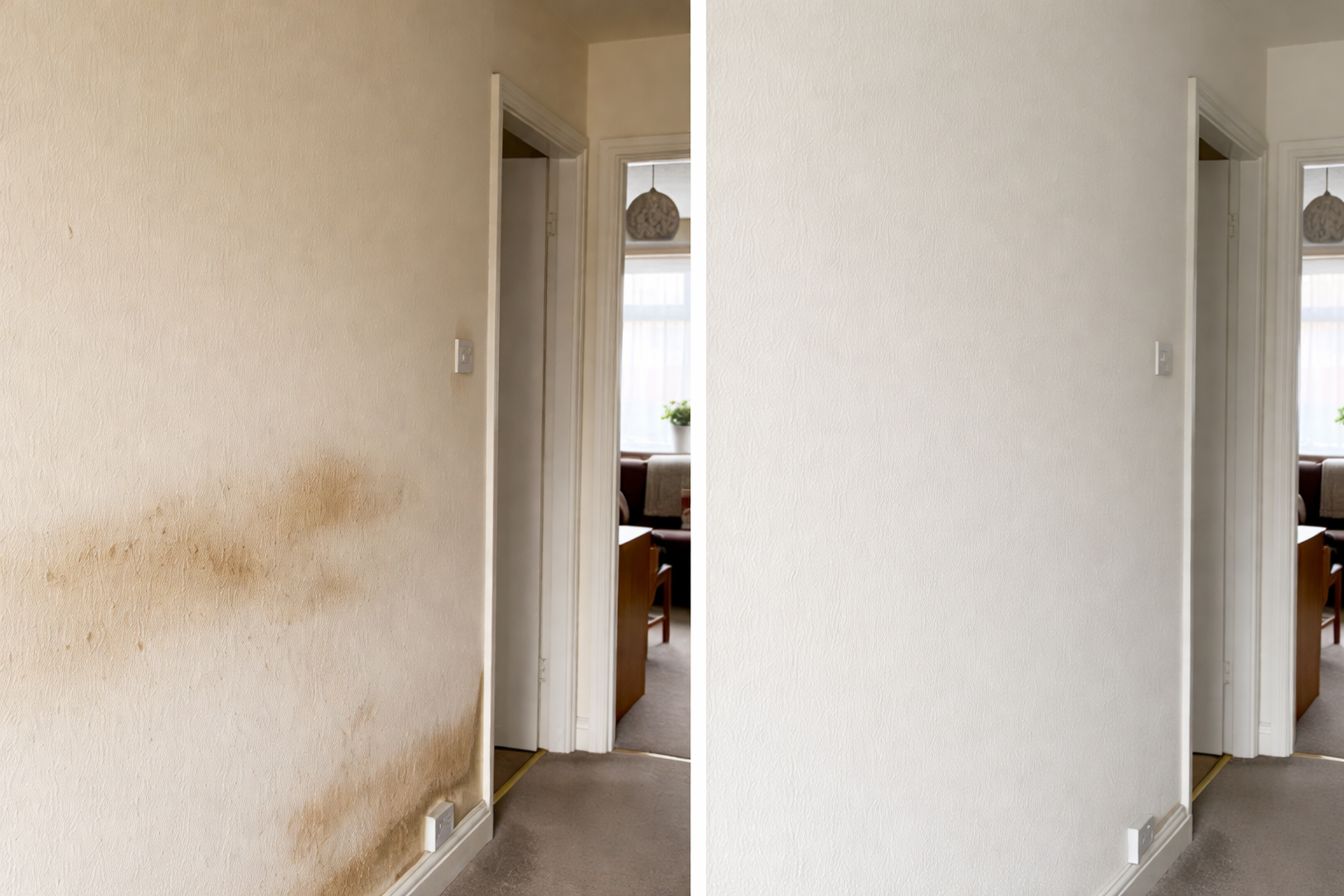 Damp proofing London — before and after damp treatment by Signature Build Properties