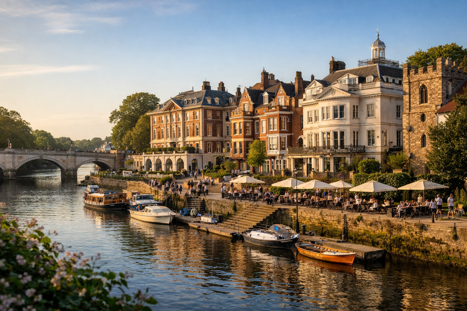 Construction company Richmond upon Thames — Richmond riverside period properties and Thames bridge by Signature Build Properties