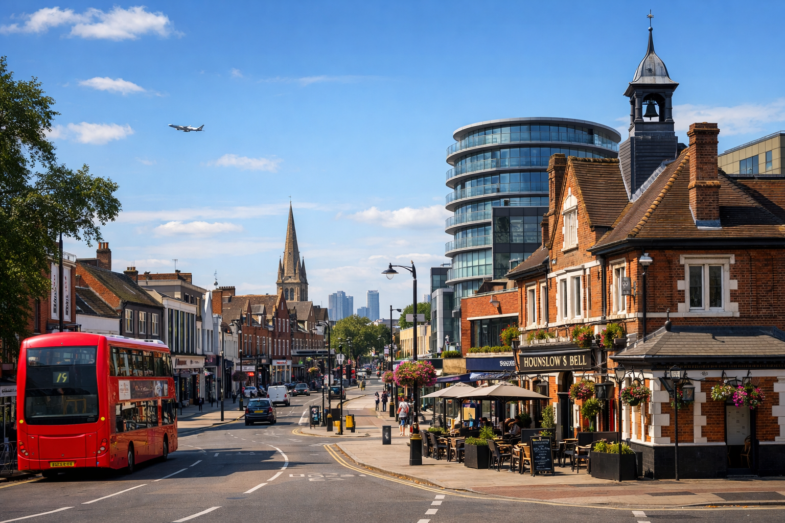 Construction company Hounslow West London — aerial view of Hounslow and Chiswick residential properties by Signature Build Properties