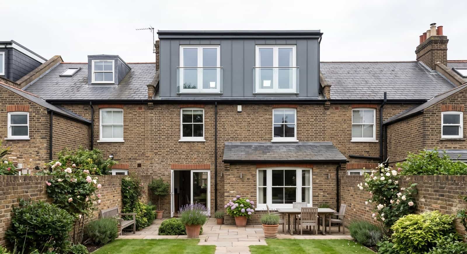 Full width rear dormer loft conversion on a Victorian terraced house in London